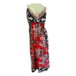 Fashion Inspired Printed Spaghetti Strap Maxi Dress Size Medium
